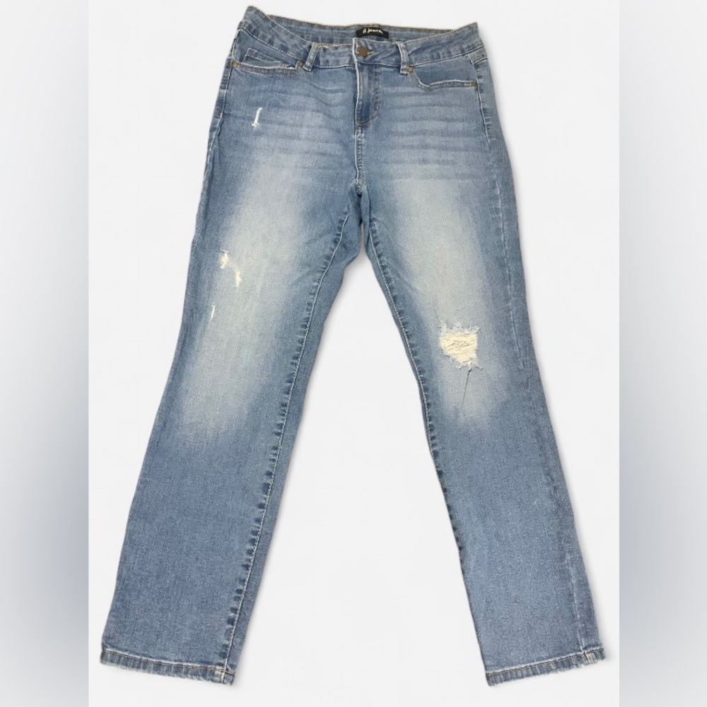 Distressed Blue Jean Jeggings
